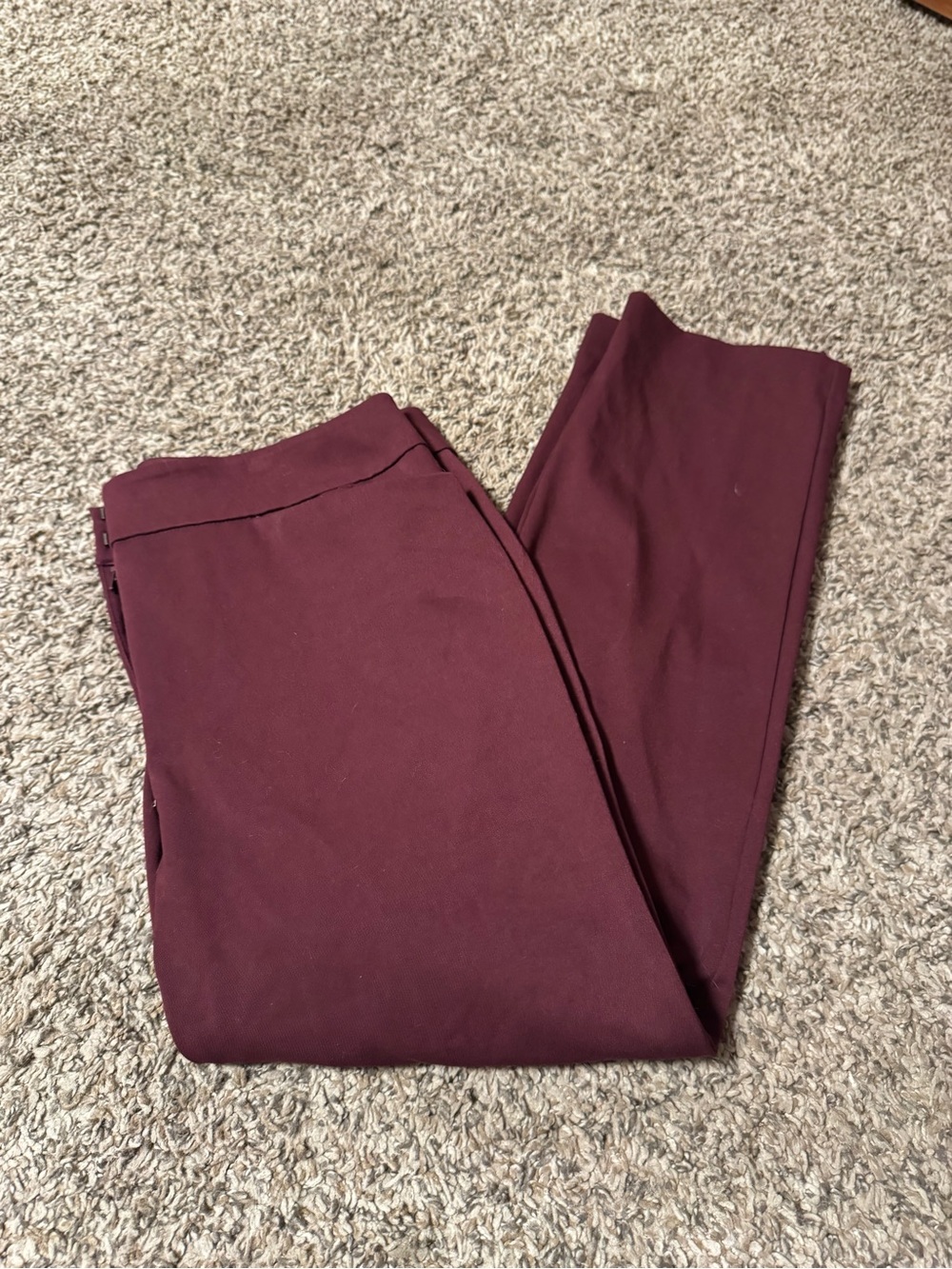 Ann Taylor Women's Skinny dress Pants in Burgundy